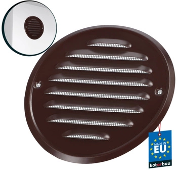 Grilaj de ventilație oțel inoxidabil rotund plasă maro fi 100 mm