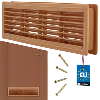 Grila ușii de ventilație pentru baie plastic bej deschis 46x13,5 cm