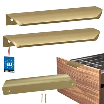Mâner mobilier aluminiu auriu mat 128/148 mm set de 2 buc.