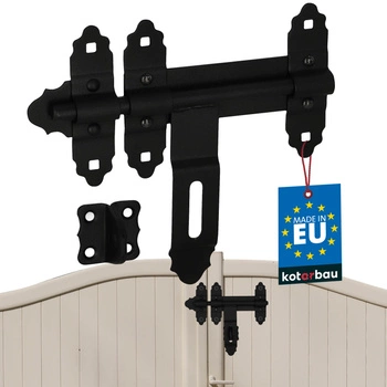 Zăvor de poartă garaj ușă deadbolt retro oțel negru 200 mm