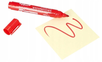 Marker permanent roșu rezistent la apă rotund