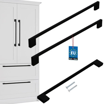 Mâner mobilier clasic modern negru mat 320 mm set de 2 buc.