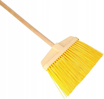 Mătură stradală cu mâner - Culoare galbenă