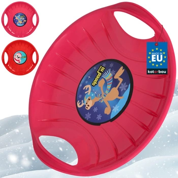 Sănii măr pentru alunecat roz roșu set 2 buc.