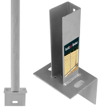 Bază unghiulară pentru stâlp de gard 60x40 mm