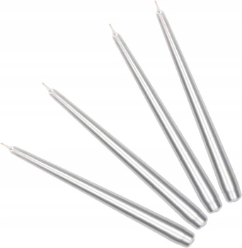 Lumânare con argintiu de masă clasică set de 4 buc.