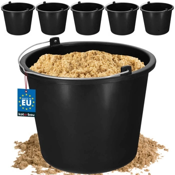 Găleată pentru construcții gospodărie mortar din plastic 5 l set de 5 buc.