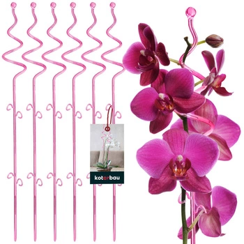 Suport de plante din plastic roz 58 cm set de 6 buc.