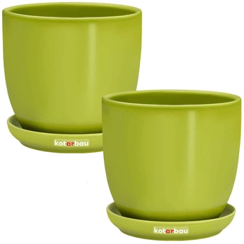 Ghiveci 15 carcasă ghiveci farfurie ceramică - 2 buc.