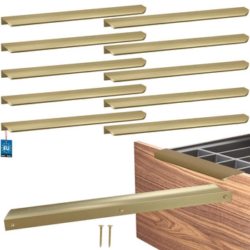 Mâner mobilier aluminiu auriu mat 320/340 mm set de 10 buc.