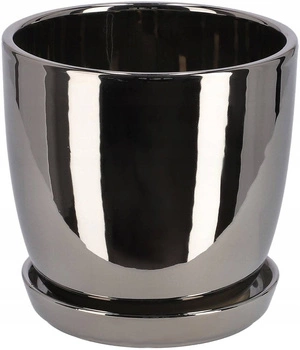 Ghiveci de flori din ceramică cu farfurie ⌀15