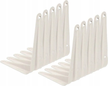 Colțar pentru raft, suport 10x7,5 cm, 10 buc. - Culoare albă