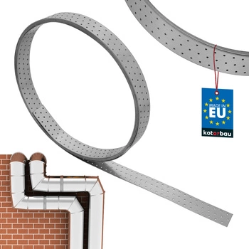 Bandă de montaj din oțel galvanizat perforată 60 x 2 mm 10 m