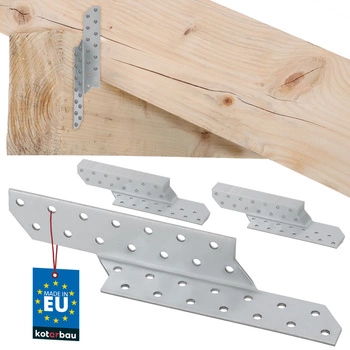 Conector pentru căpriori racord stânga 210x35 mm set de 12 buc.