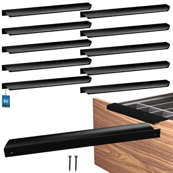 Mâner mobilier aluminiu negru mat 256/276 mm set de 10 buc.