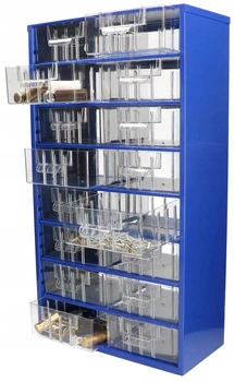 Dulap organizator pentru bancul de lucru cu 16 de sertare