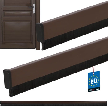 Bandă etanșare sub ușă maro 27 mm 1 m set de 2 buc.