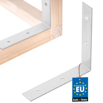 Colțar dulgheresc inoxidabil galvanizat 100x100x20 mm