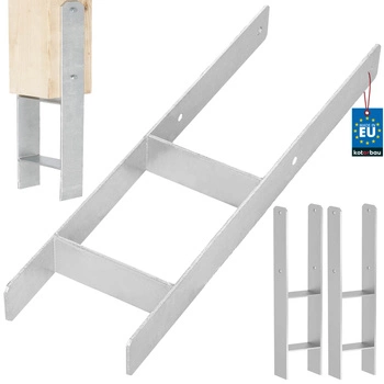 Baza stâlpului h pentru încastrare zincat argintiu 160 mm set de 2 buc.