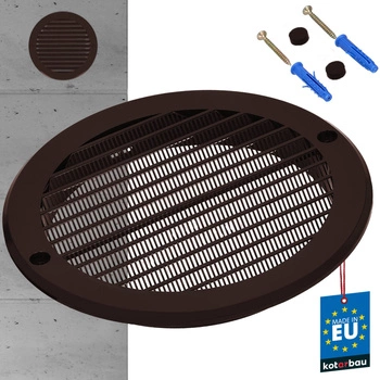 Grilaj de protecție ventilație rotundă plasă 150 mm - Culoare maro