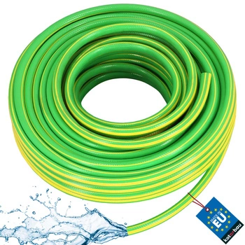Furtun de grădină 4 straturi verde-galben 1/2" 30 m