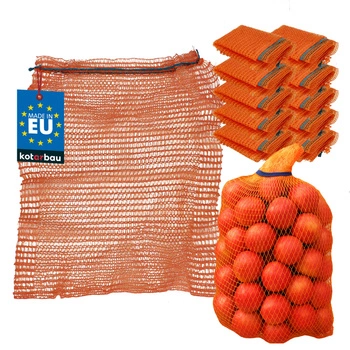 Sac de tip raschel cu cordon pentru legume 15 kg 40x60 cm set de 10 buc.