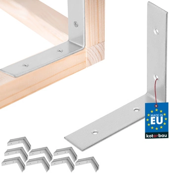Colțar dulgheresc inoxidabil galvanizat 80x80x20 mm set de 100 buc.