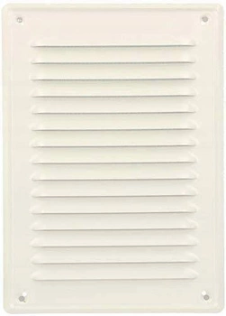 Grilă de ventilație a coșului de fum cu plasă 230x165 alb