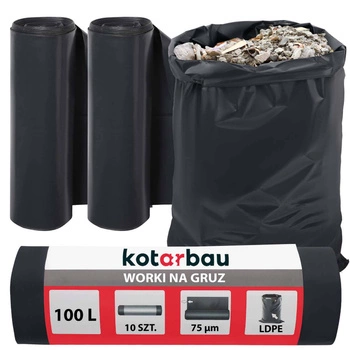 Saci de folie pentru moloz gunoi 100 l set de 2 buc.