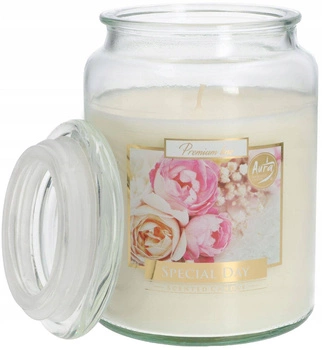 Lumânare mare de sticlă parfumată 100h - zi specială