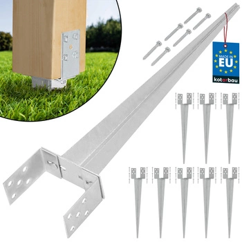 Baza stâlpului reglabilă de bătut 0-160 mm set de 8 buc.