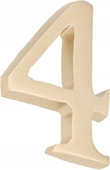 Numărul casei "4" numărul ușii 5 cm satin