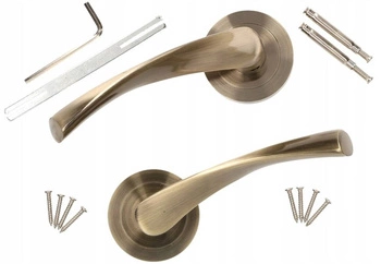 Mâner de ușă 130mm patina set pentru uși