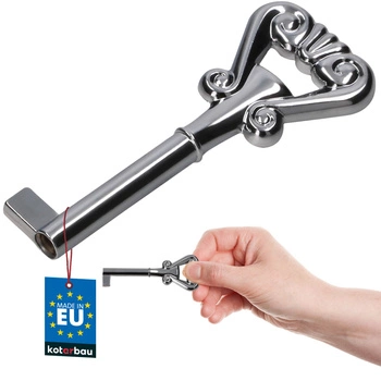 Cheie mobilier bar universală decorativă retro crom 7 cm