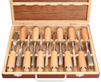 Dălți sculptură lemn tâmplărie set de 12 buc.