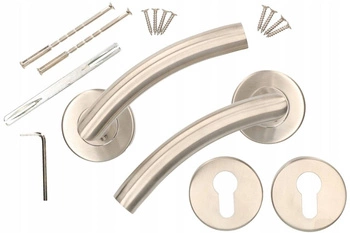 Set de mânere de ușă 130mm inox inset