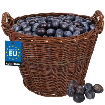 Coș din lemn ghiveci de răchită flori 50 cm carcasă