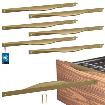 Mâner mobilier aluminiu auriu mat 320/340 mm set de 6 buc.