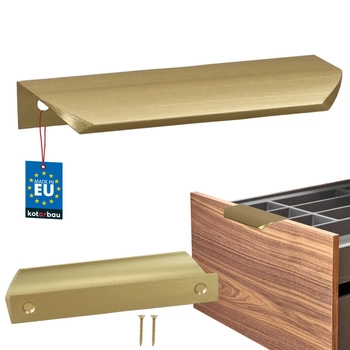 Mâner mobilier aluminiu auriu mat 96/116 mm