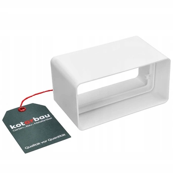 Conector cu canal plat conector alb 120x60 mm