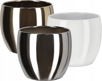 Set de 3x ceramică flowerpot ceramică ghiveci pot acoperi mix