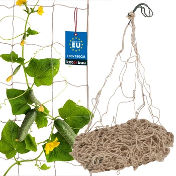 Plasă de iută pentru plante cățărătoare grădină roșii castraveți 180x180 cm