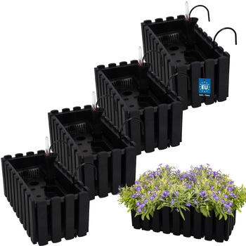 Ghiveci pentru balcon antracit 400 MM set de 4 kcu.