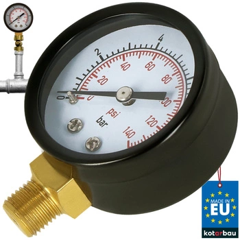 Manometru de apă de gaz cu glicerină 10 bar filet 1/4”