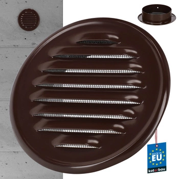 Grila de ventilație din oțel inoxidabil cu ochiuri rotunde fi 100 mm