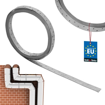 Bandă de montaj din oțel galvanizat perforată 25 x 1,5 mm 10 m