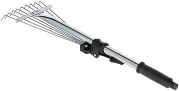 Greblă de frunze cu 9 dinți greblă de iarbă de 300 mm cu mâner