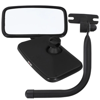 Oglindă universală cu braț cu buton pentru tractor excavator 25x16,5 cm