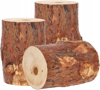 Torță de grădină lumânare eco butuc de lemn 2h - 3 buc.