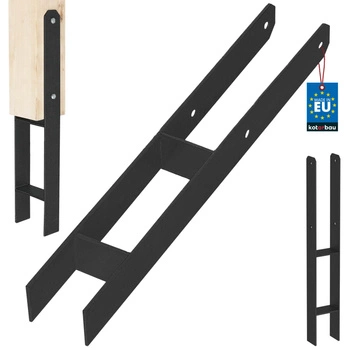 Baza stâlpului h pentru încastrare zincat negru 70 mm